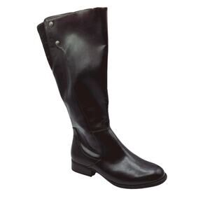 Life Stride Soft System XRipley Black Vegan Leather Riding Boots Size 8.5 W NWOT